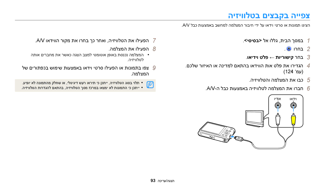 Samsung EC-ST72ZZBPLIL, EC-ST72ZZBPBIL, EC-ST72ZZBPRIL, EC-ST150FBPPIL היזיוולטב םיצבקב הייפצ, ואידיו טלפ ← תוירושיק רחב3 