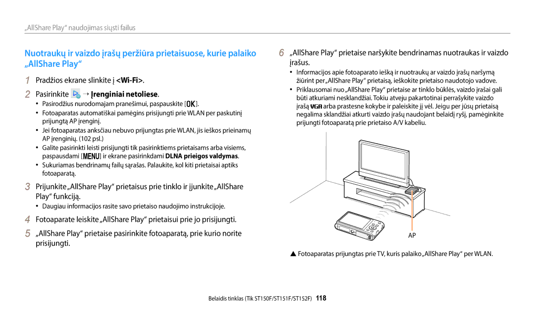 Samsung EC-ST72ZZBPLE2, EC-ST72ZZBPWE2, EC-ST150FBPWE2, EC-ST72ZZBPBE2, EC-ST150FBPBE2 Pasirinkite → Įrenginiai netoliese 