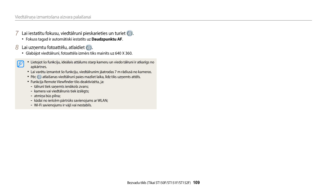 Samsung EC-ST72ZZBPWE2 manual Lai iestatītu fokusu, viedtālrunī pieskarieties un turiet, Lai uzņemtu fotoattēlu, atlaidiet 