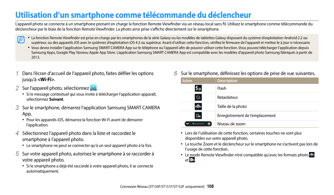 Samsung EC-ST73ZZBDBFR, EC-ST73ZZBDRFR, EC-ST72ZZBPRFR, EC-ST72ZZBPWFR Taille de la photo, Enregistrement de l’emplacement 