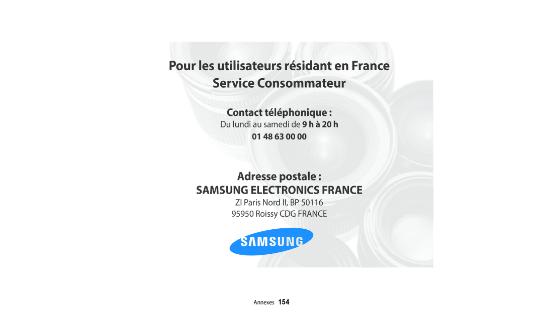 Samsung EC-ST72ZZBPRFR, EC-ST73ZZBDRFR, EC-ST73ZZBDBFR, EC-ST72ZZBPWFR, EC-ST152FBDWFR manual Samsung Electronics France 