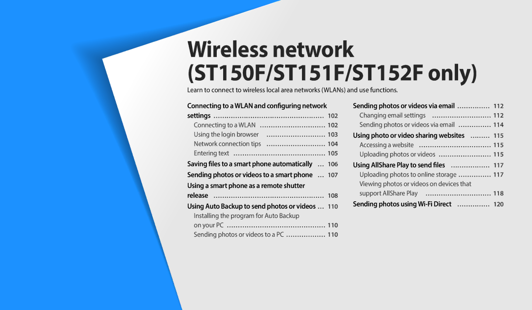 Samsung EC-ST72ZZBPLIL manual Sending photos or videos via email ………………, Using photo or video sharing websites … ……… 