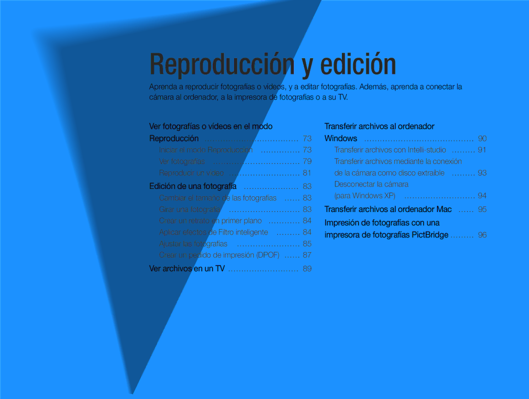 Samsung EC-ST66ZZFPPE1, EC-ST76ZZBPBE1, EC-ST66ZZBPSE1, EC-ST76ZZBPLE1, EC-ST66ZZBPRE1, EC-ST66ZZBPPE1 Reproducción y edición 