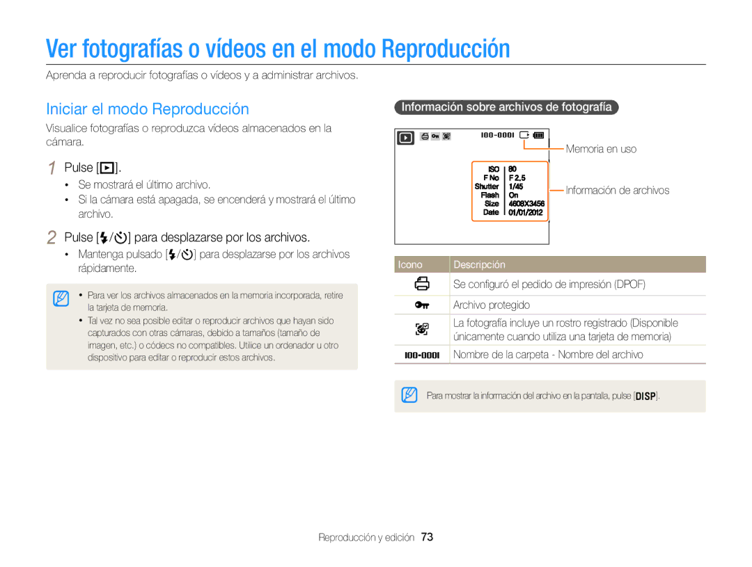 Samsung EC-ST66ZZFPSIL manual Ver fotografías o vídeos en el modo Reproducción, Iniciar el modo Reproducción, Pulse P 