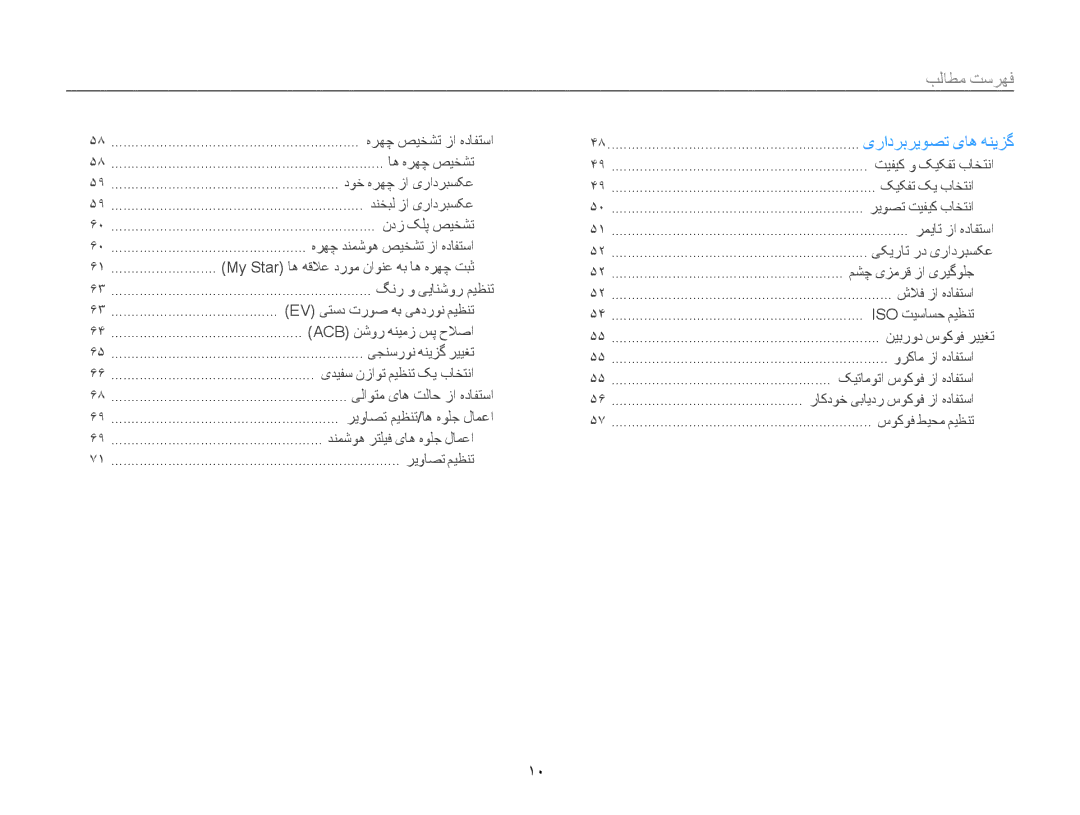 Samsung EC-ST77ZZBDBAE, EC-ST77ZZBPSE1, EC-ST77ZZHDSME, EC-ST77ZZDDWME, EC-ST77ZZHDRME, EC-ST77ZZFPBE1 manual ﺐﻟﺎﻄﻣ ﺖﺳﺮﻬﻓ 