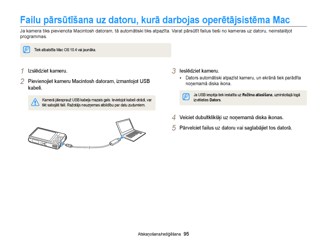 Samsung EC-ST77ZZFPLE2, EC-ST77ZZBPWE2, EC-ST77ZZBPRE2, EC-ST77ZZBPBE2 manual Veiciet dubultklikšķi uz noņemamā diska ikonas 