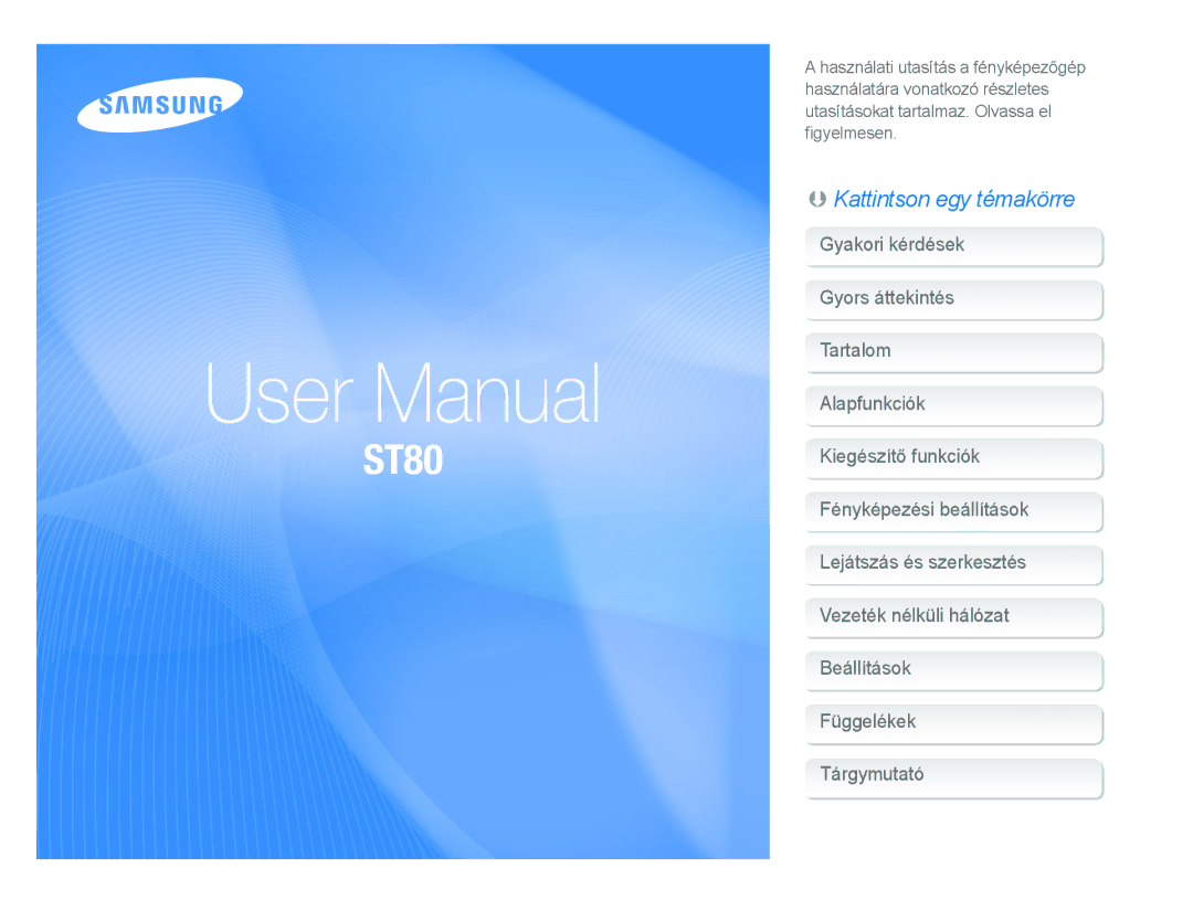 Samsung EC-ST80ZZBPPE3, EC-ST80ZZBPBE3, EC-ST80ZZBPUE3, EC-ST80ZZBPWE3, EC-ST80ZZBPWE2, EC-ST80ZZBPBE2 manual 