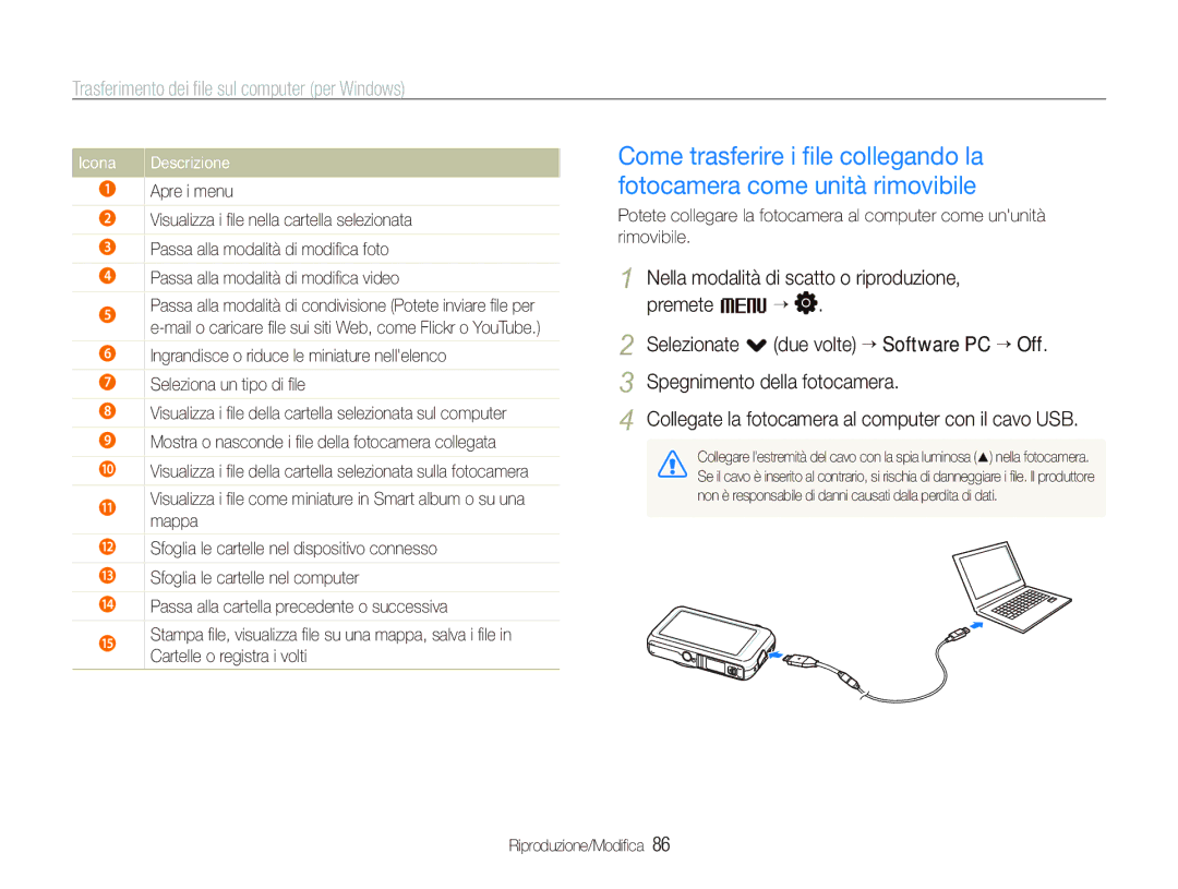 Samsung EC-ST80ZZBPBIT manual Apre i menu, Passa alla modalità di modiﬁca video 