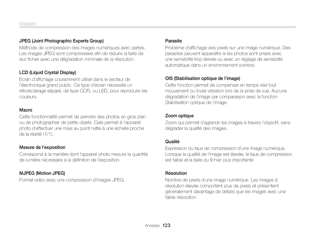 Samsung EC-ST88ZZBPBE1, EC-ST88ZZBPWE1, EC-ST88ZZBPLE1 manual Jpeg Joint Photographic Experts Group 