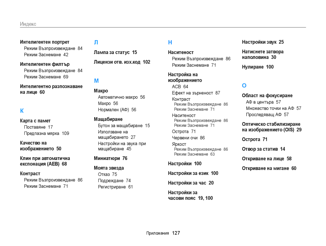 Samsung EC-ST88ZZFPBE3, EC-ST88ZZBPWE3, EC-ST88ZZFPWE3, EC-ST88ZZBPBE3 manual Индекс 