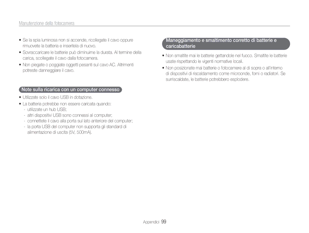 Samsung EC-ST93ZZBPRE1, EC-ST93ZZBPBE1, EC-ST93ZZBPPE1, EC-ST93ZZBPSE1 manual Alimentazione di uscita 5V, 500mA 