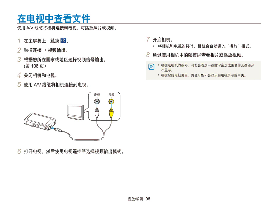 Samsung EC-ST95ZZBPLE2, EC-ST95ZZBPLE1, EC-ST95ZZBPBE1, EC-ST95ZZBPOE1, EC-ST95ZZBPSE3, EC-ST95ZZBPLE3, EC-ST95ZZBPBE3 在电视中查看文件 