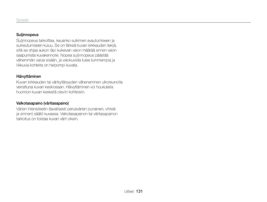 Samsung EC-ST95ZZBPBE2, EC-ST95ZZBPPE2, EC-ST95ZZBPOE2, EC-ST95ZZBPLE2, EC-ST95ZZBPSE2 manual Suljinnopeus 