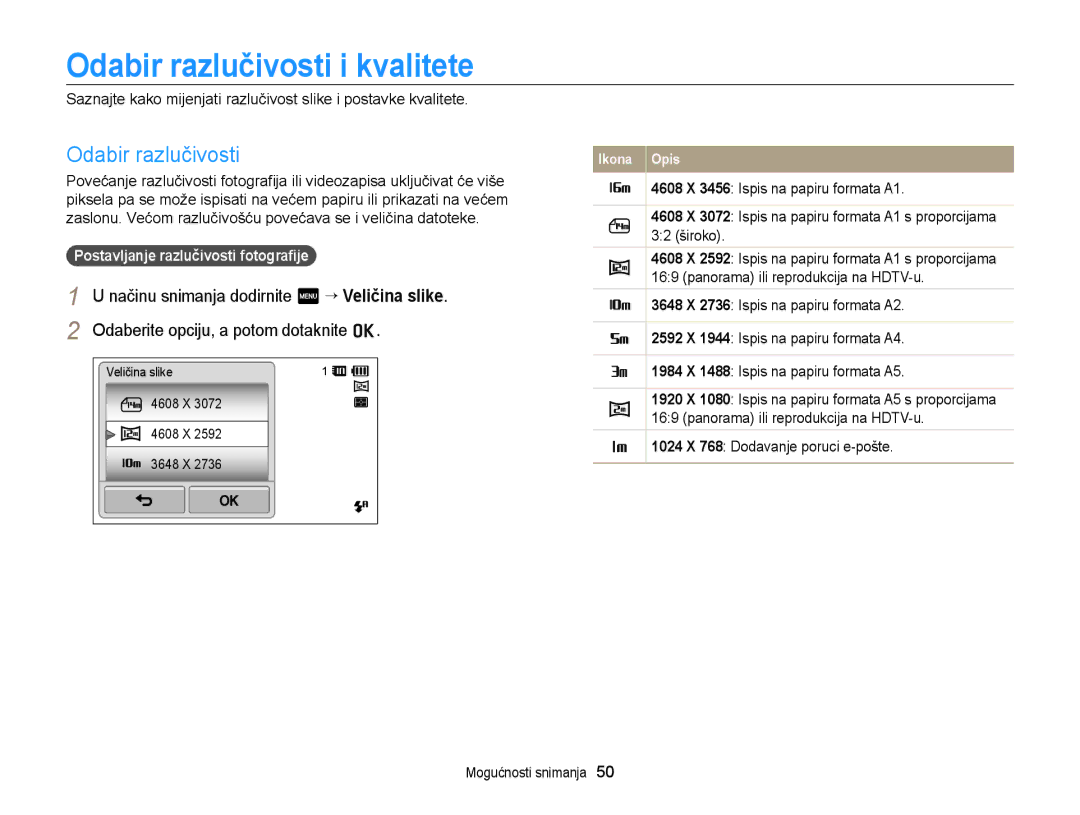 Samsung EC-ST95ZZBPPE3, EC-ST95ZZBPSE3, EC-ST95ZZBPLE3, EC-ST95ZZBPBE3 manual 1024 X 768 Dodavanje poruci e-pošte 