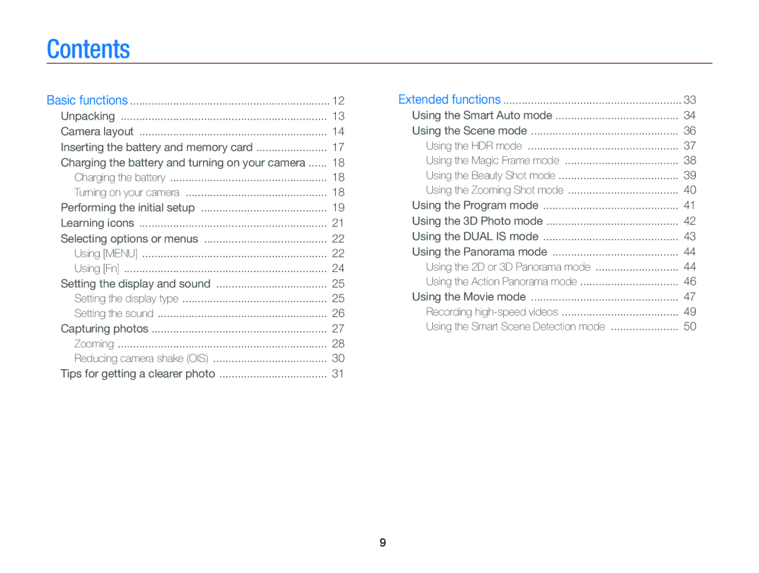 Samsung EC-ST96ZZBPBE2, EC-ST96ZZBPBE1, EC-ST96ZZBDBVN, EC-ST96ZZBPBRU manual Contents 