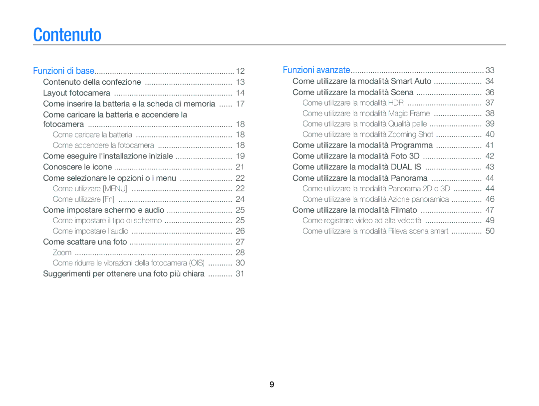 Samsung EC-ST96ZZBPBE1 manual Contenuto, Suggerimenti per ottenere una foto più chiara 