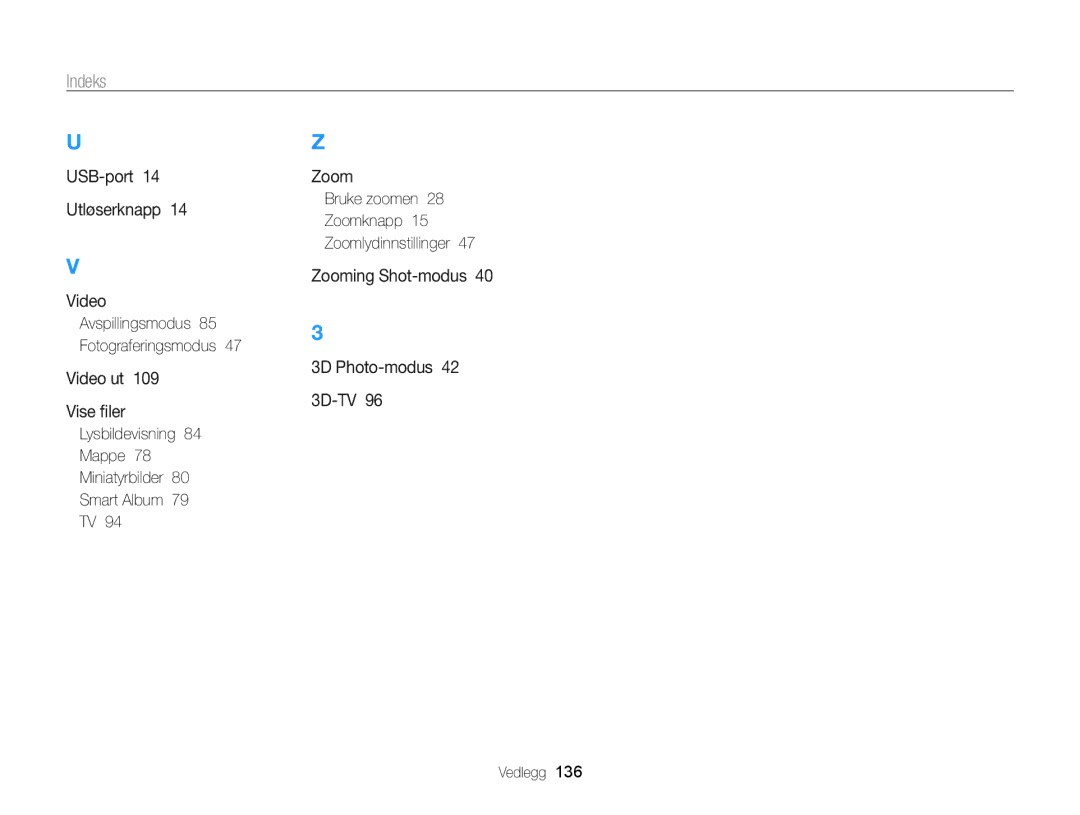 Samsung EC-ST96ZZBPBE2 manual Lysbildevisning Mappe Miniatyrbilder Smart Album 