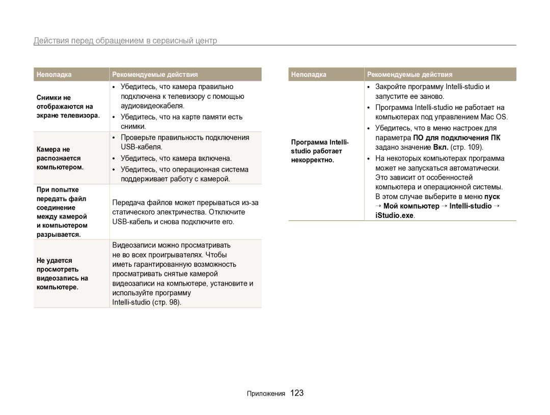 Samsung EC-ST96ZZBPBRU manual “ Мой компьютер “ Intelli-studio “ iStudio.exe 