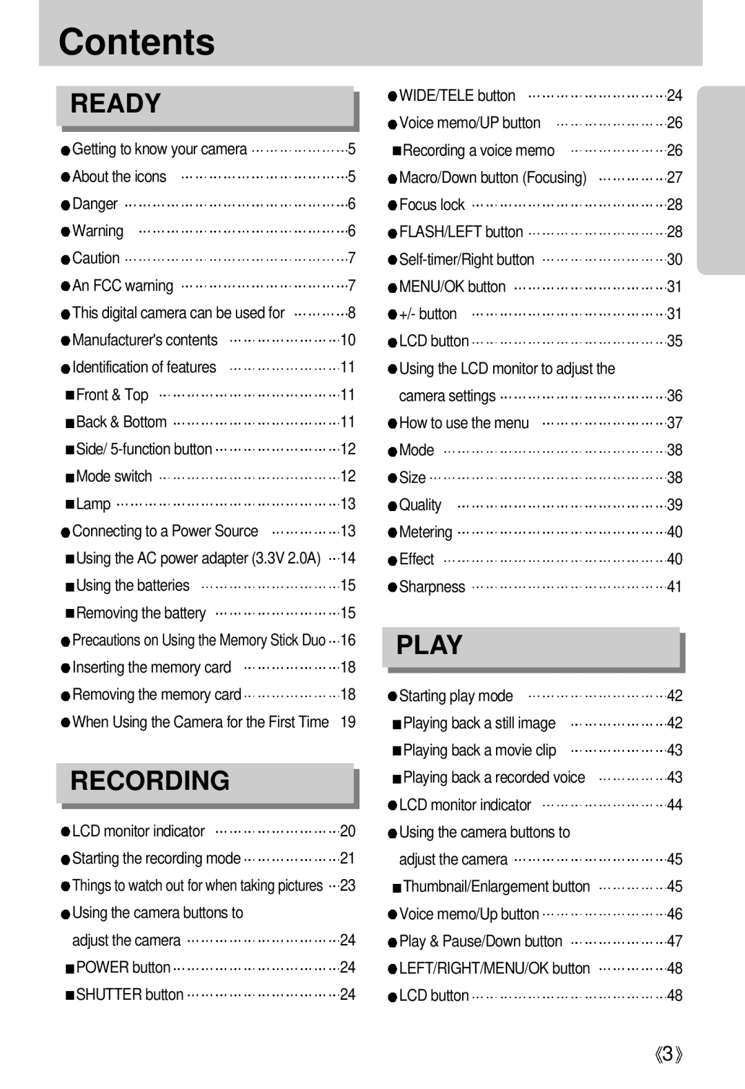 Samsung EC-UCA4ZSAB, EC-UCA4ZSAA, EC-UCA4ZSBA/DE, EC-UCA4ZSBA/US, EC-UCA4ZSBA/FR, EC-UCA4ZRBA/E1, EC-UCA4ZSBA/GB manual Contents 