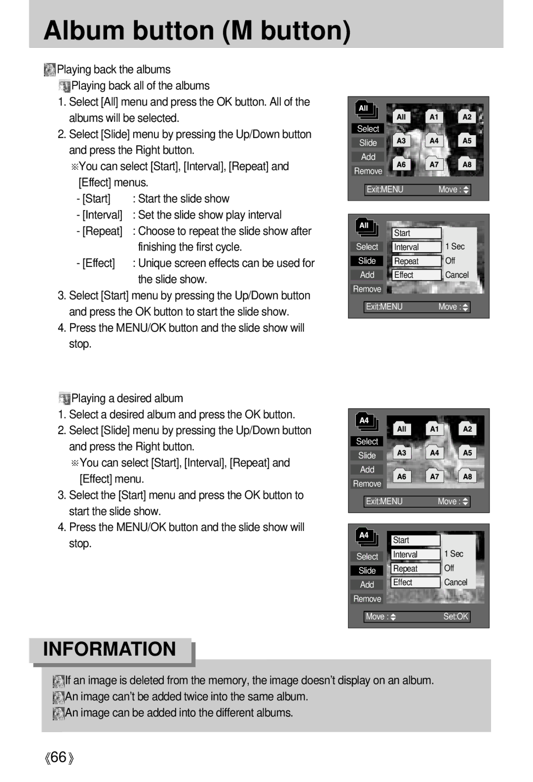 Samsung EC-UCA5ZRBA/SP, EC-UCA5ZEBA/DE, EC-UCA5ZEBB/FR, EC-UCA5ZEBC/FR, EC-UCA5ZEBG/E1 Finishing the first cycle, Slide show 