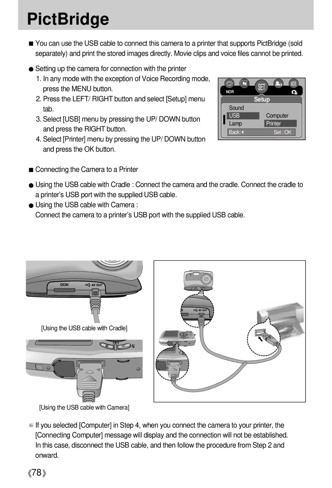 Samsung EC-UCA5ZUBA/FR, EC-UCA5ZEBA/DE, EC-UCA5ZEBB/FR, EC-UCA5ZEBC/FR, EC-UCA5ZEBG/E1, EC-UCA5ZRBB/SP, EC-UCA5ZSAA PictBridge 