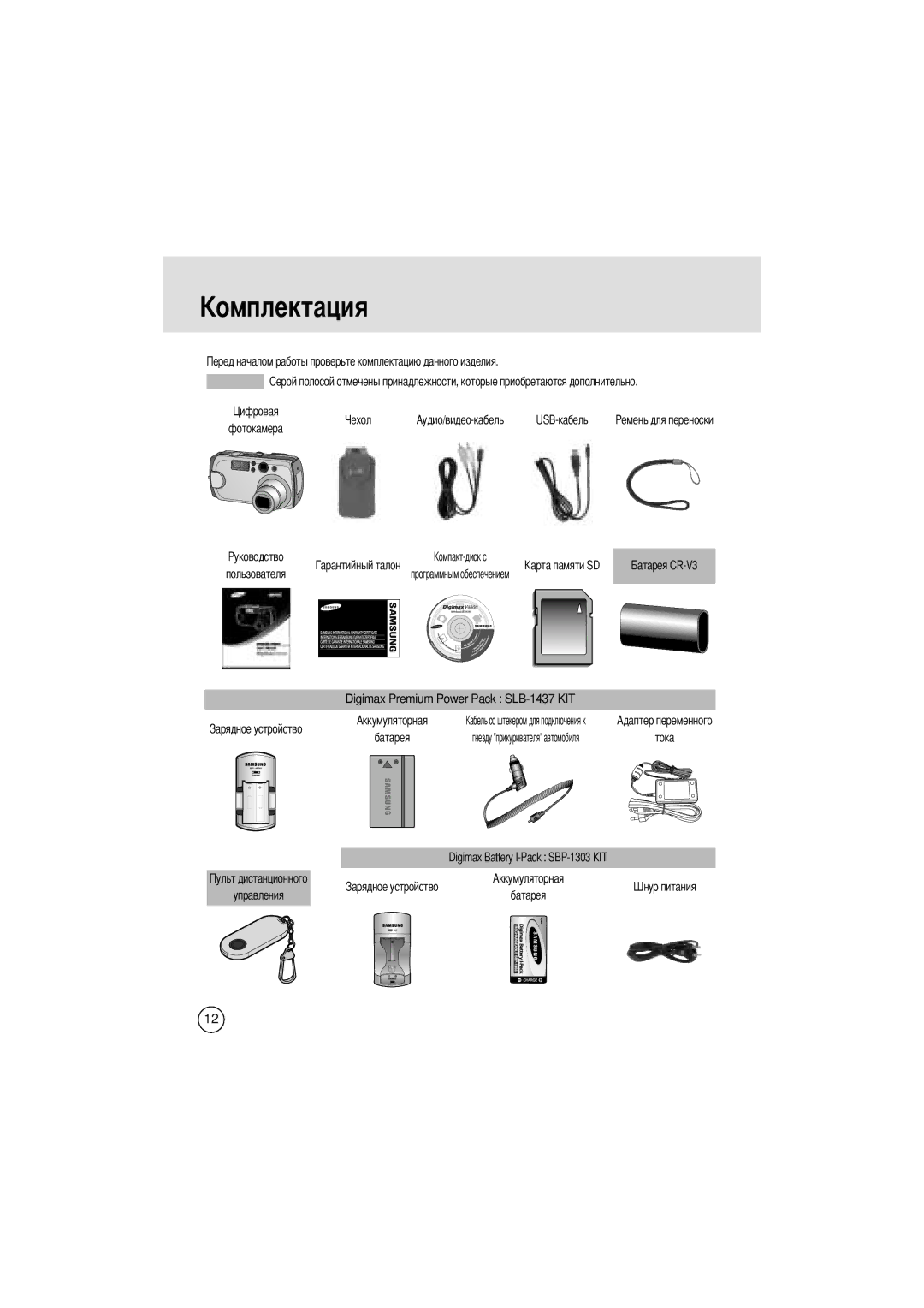 Samsung EC-V400ZSBA/GB manual Омплектация, Фотокамера Аудио/видео-кабель USB-кабель Пользователя, Управления 