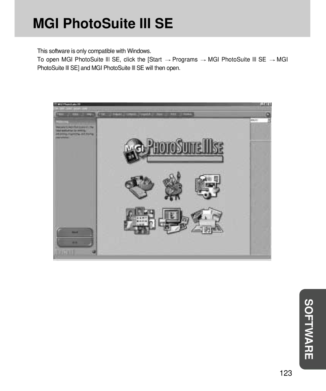 Samsung EC-V4ZZZSBA/E1, EC-V4ZZZSBA/DE, EC-V4ZZZSBA/US, EC-V4ZZZSBB/US, EC-V4ZZZSBA/FR, EC-V4ZZZSBB/FR MGI PhotoSuite III SE 