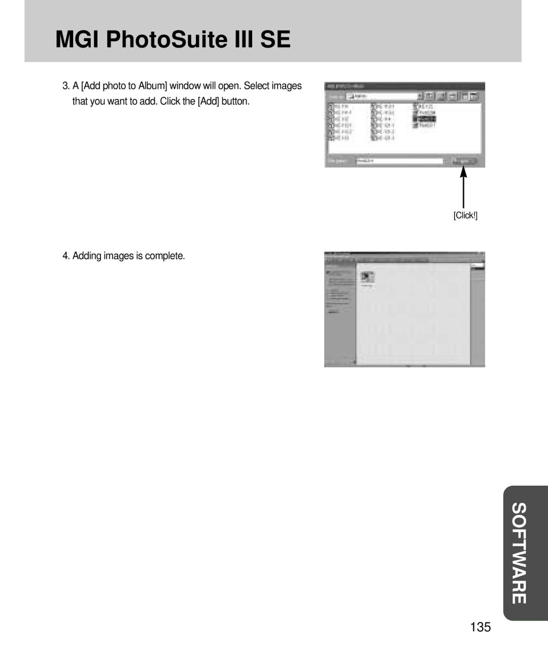 Samsung EC-V4ZZZSBA/E1, EC-V4ZZZSBA/DE, EC-V4ZZZSBA/US, EC-V4ZZZSBB/US, EC-V4ZZZSBA/FR manual Adding images is complete 