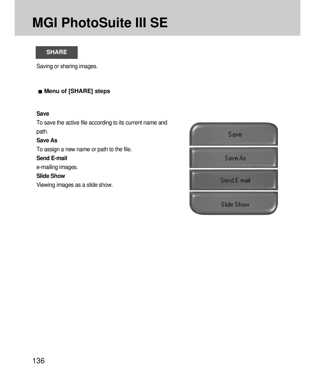 Samsung EC-V4ZZZSBA/FR, EC-V4ZZZSBA/DE Saving or sharing images, To assign a new name or path to the file, Mailing images 