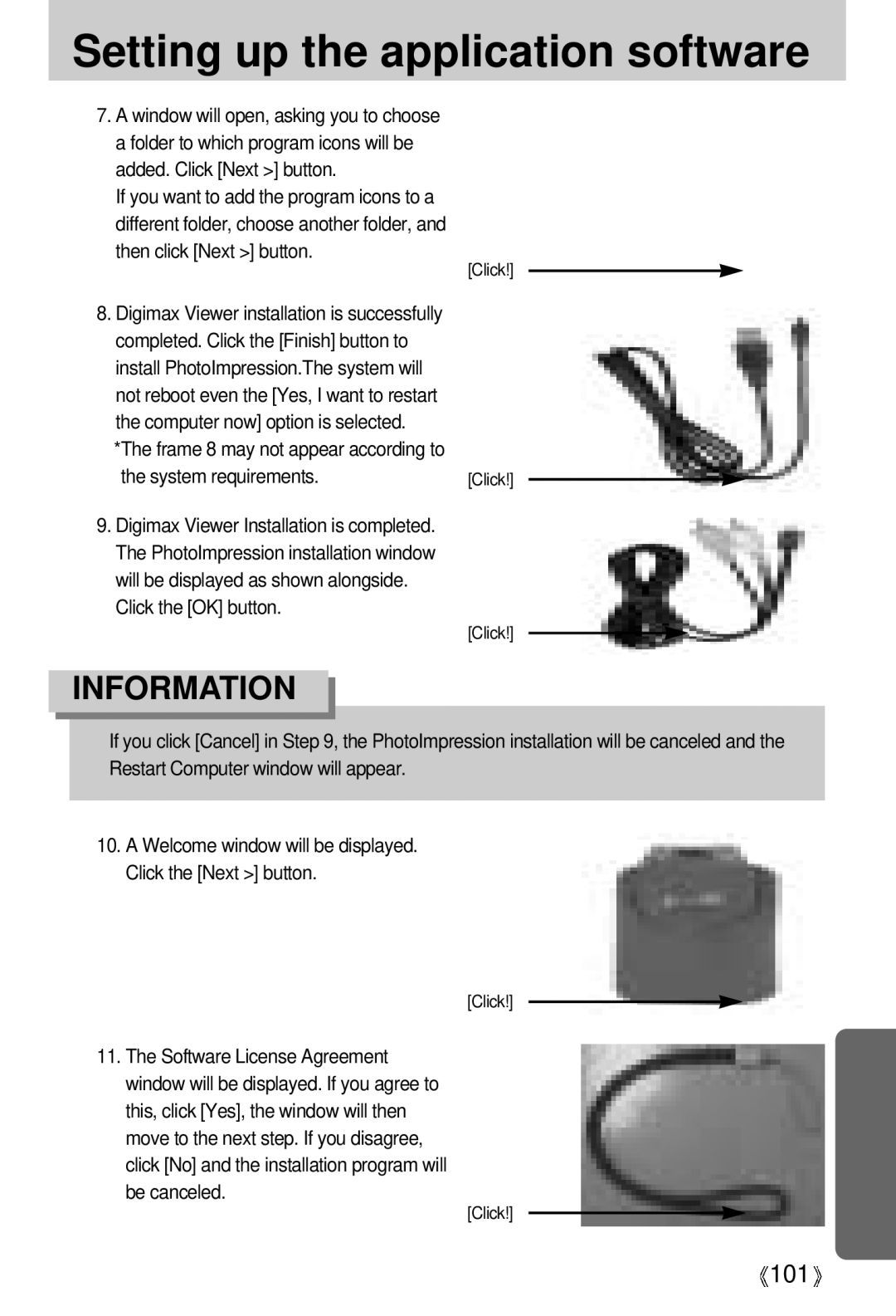 Samsung EC-V5ZZZSBA/FR, EC-V5ZZZSAA, EC-V5ZZZSBA/US, EC-V5ZZZSAB, EC-V5ZZZSBA/GB manual Click the OK button 