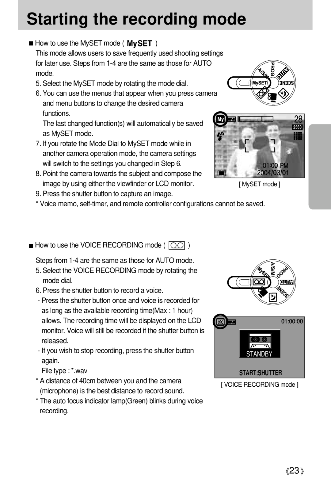 Samsung EC-V5ZZZSAB, EC-V5ZZZSAA manual How to use the MySET mode, Image by using either the viewfinder or LCD monitor 