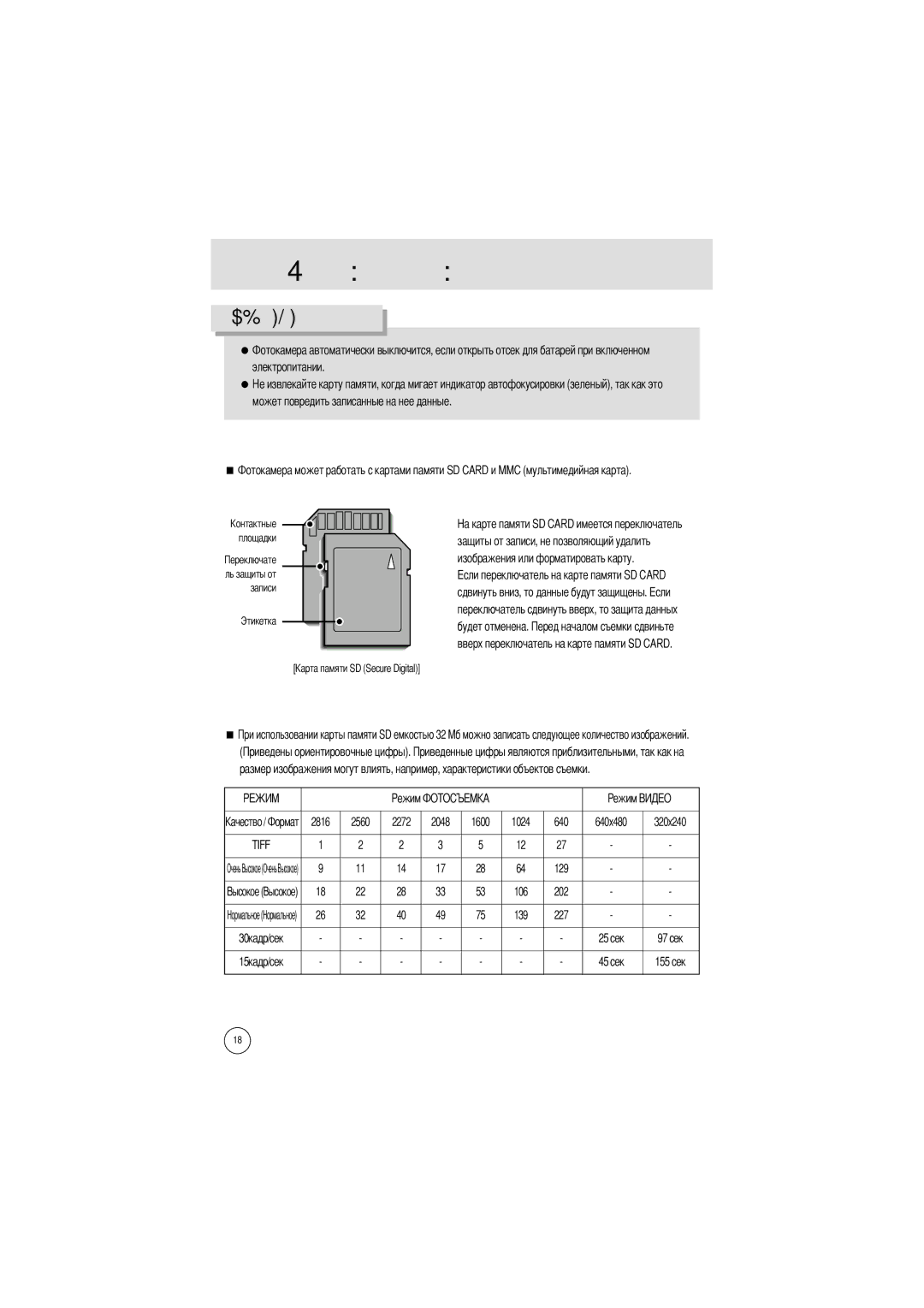 Samsung EC-V6ZZZABA/FR Электропитании Может повредить записанные на нее данные, 2272 2048 1600 1024 640, 320x240, Очень 