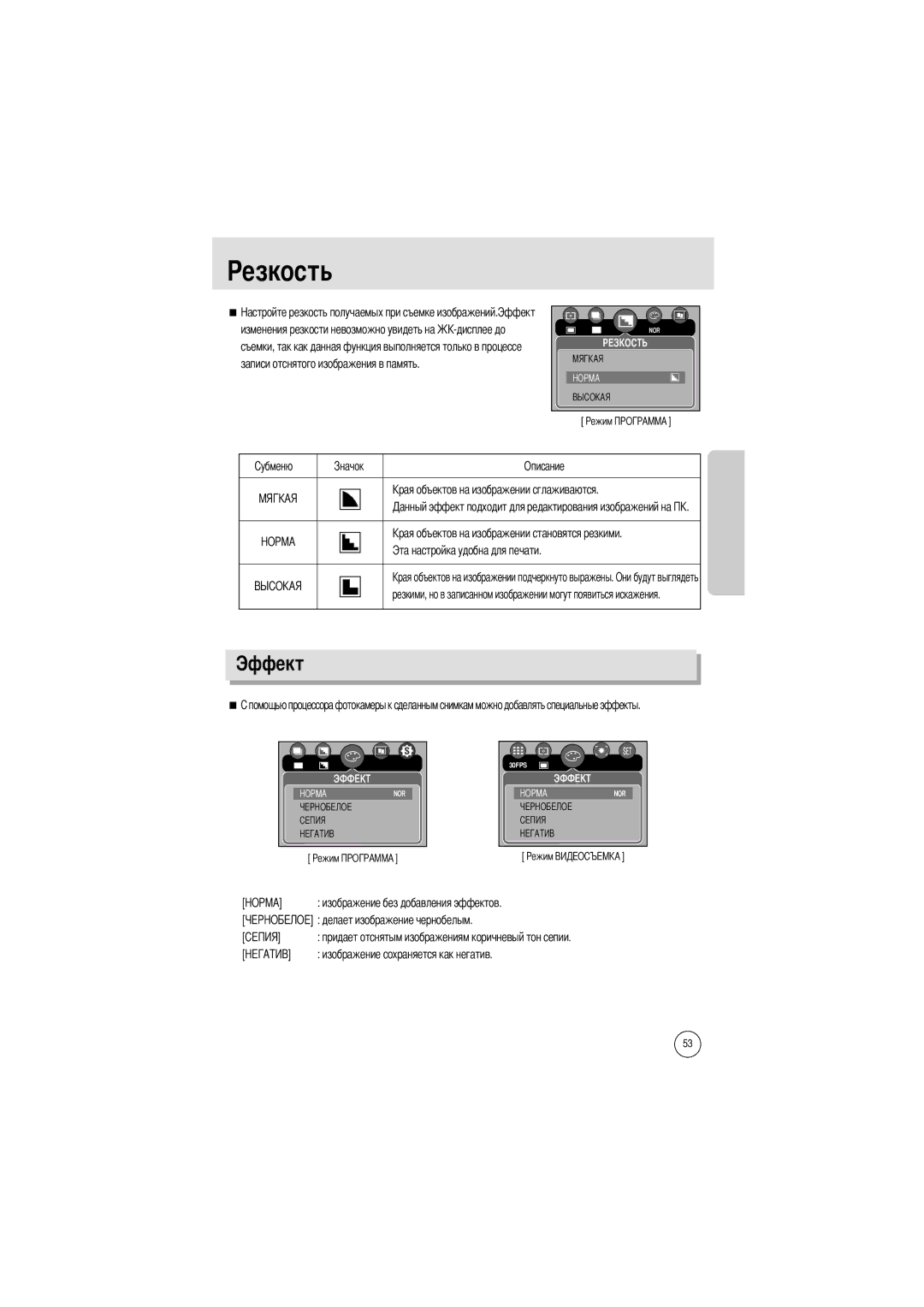 Samsung EC-V700ZUBA/DE, EC-V700ZSBA/FR, EC-V700ZSBA/GB, EC-V700ZUBA/E1 Езкость, Изменения резкости невозможно увидеть на 