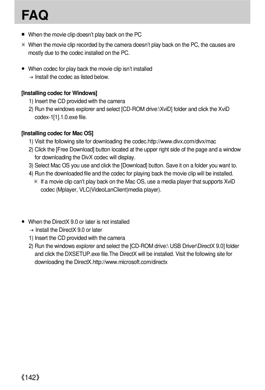 Samsung EC-V800ZABA/GB, EC-V800ZSBA/FR, EC-V800ZSAA Installing codec for Windows, Insert the CD provided with the camera 