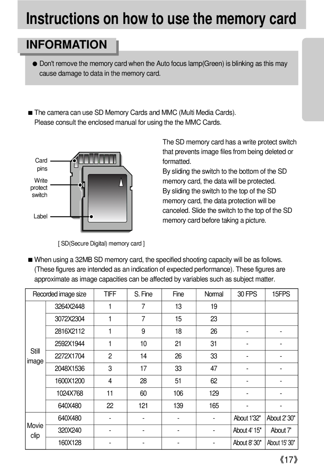 Samsung EC-V800ZSBA/DE, EC-V800ZSBA/FR, EC-V800ZSAA, EC-V800ZSBA/E1, EC-V800ZABA/E1, EC-V800ZABA/AU Fine Normal 30 FPS, 15FPS 