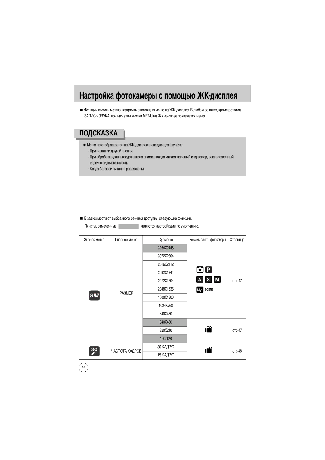 Samsung EC-V800ZSBA/DE, EC-V800ZSBA/FR, EC-V800ZSAA, EC-V800ZSBA/E1, EC-V800ZABA/E1 manual Токамеры с помощью -дисплея 