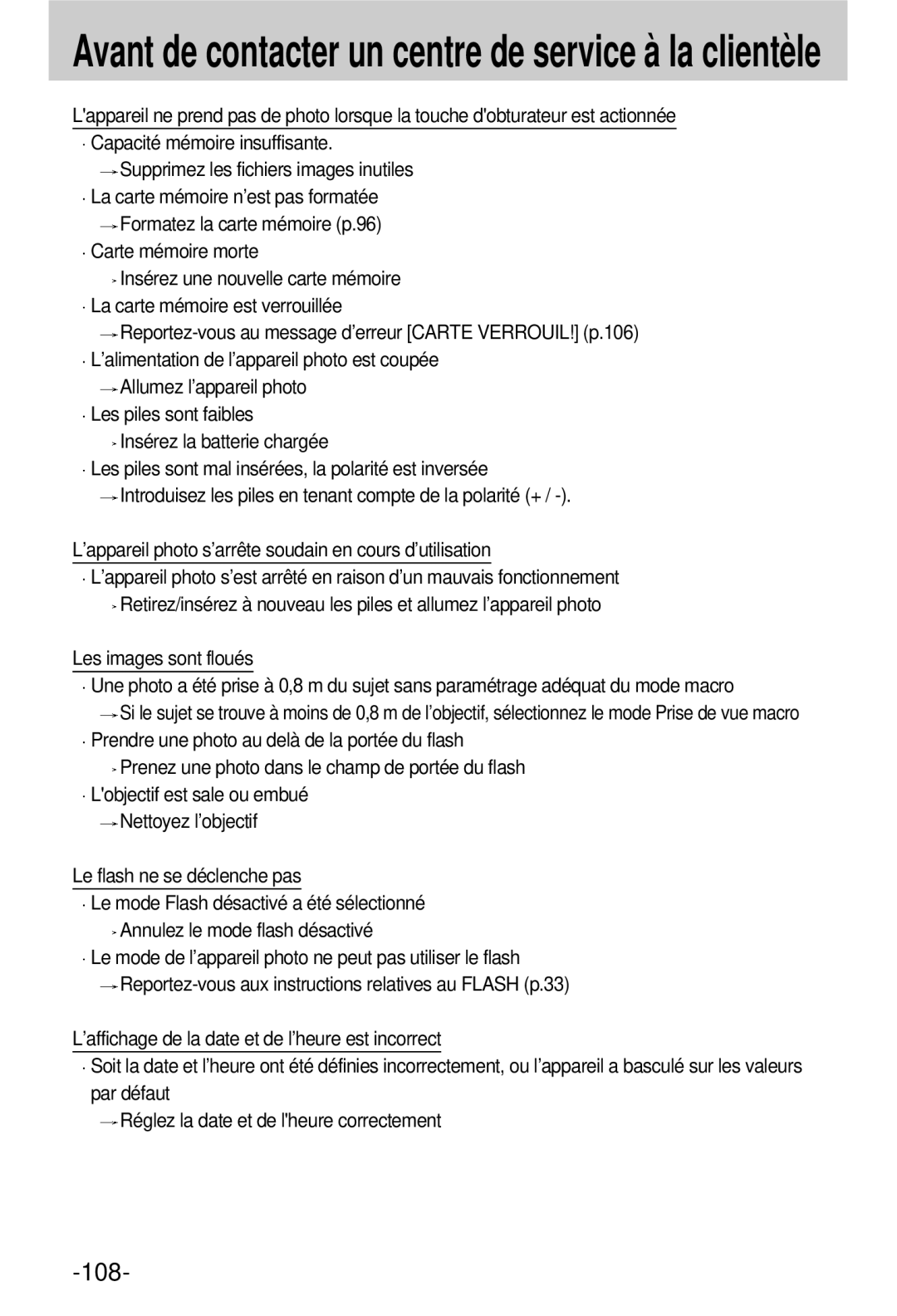 Samsung EC-V800ZSBA/FR manual 108 