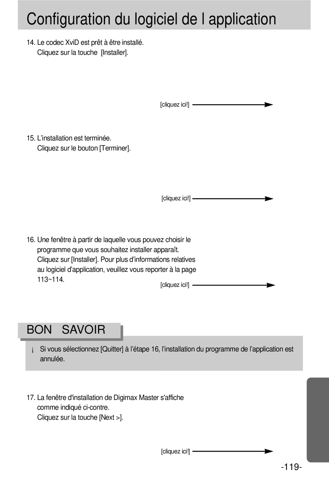 Samsung EC-V800ZSBA/FR manual 119 