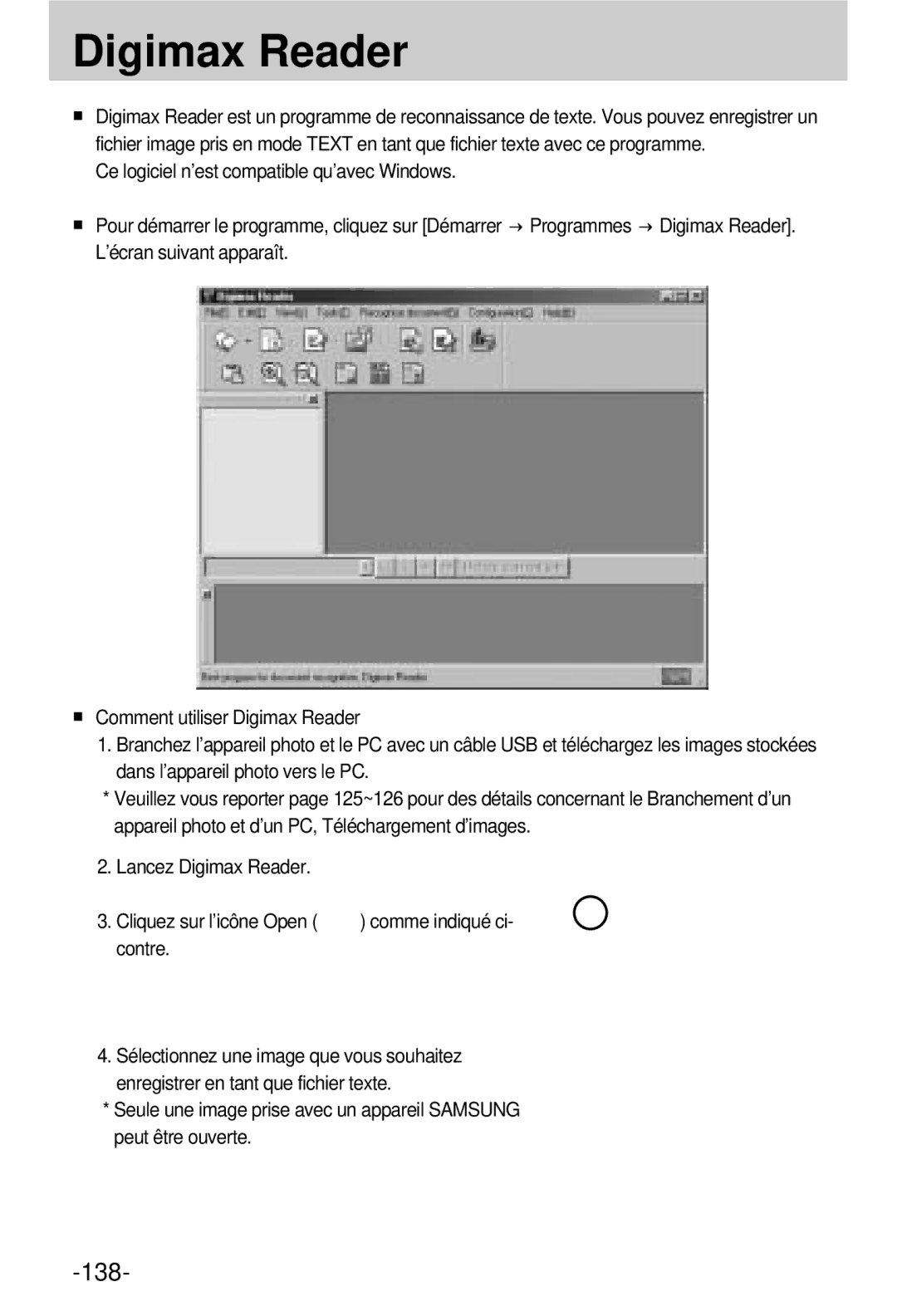 Samsung EC-V800ZSBA/FR manual Digimax Reader 