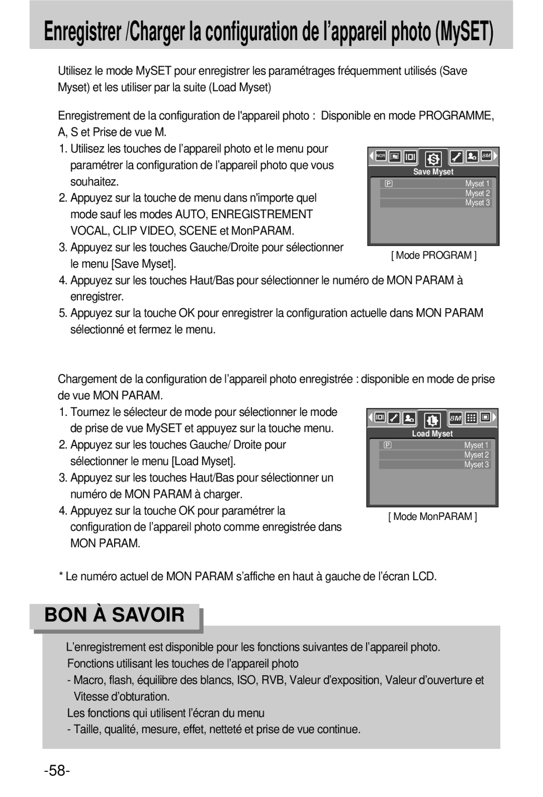 Samsung EC-V800ZSBA/FR manual MON Param 