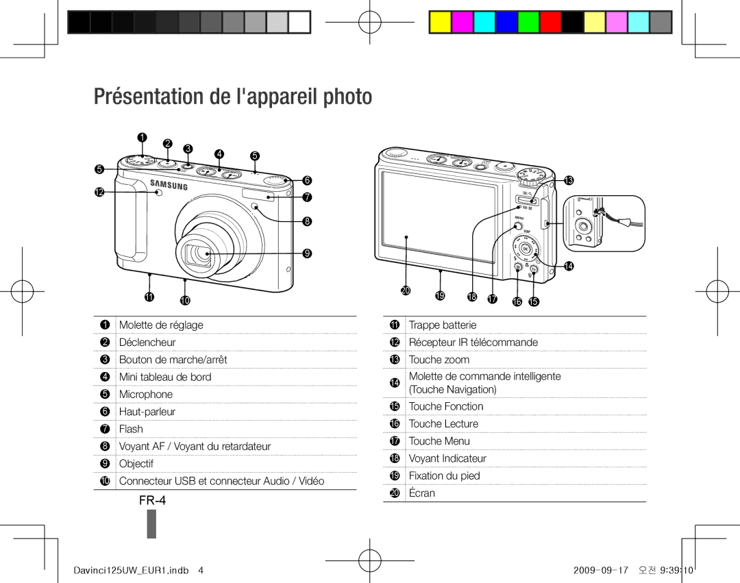 Samsung EC-WB1000BPSRU, EC-WB1000BPBFR, EC-WB100BBP/FR, EC-WB1000BPBE1, EC-WB1000BPSFR Présentation de lappareil photo, FR-4 