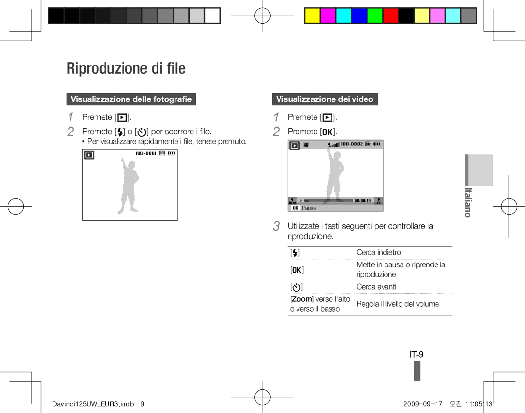 Samsung EC-WB1000BPBME, EC-WB1000BPBFR, EC-WB100BBP/FR manual Riproduzione di file, IT-9, Visualizzazione delle fotografie 