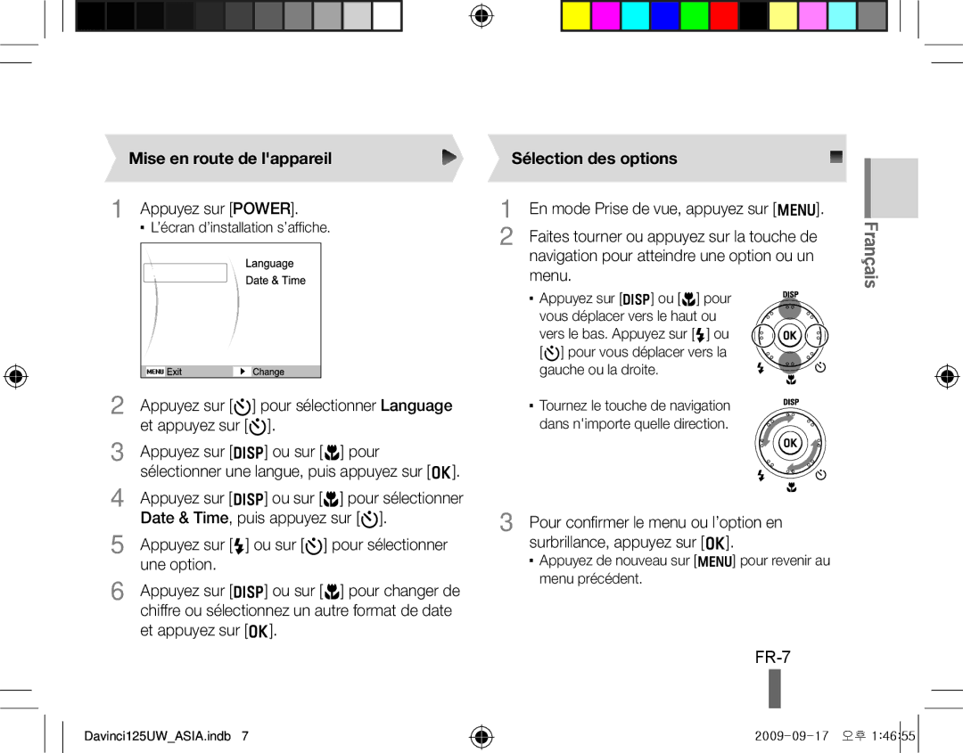 Samsung EC-WB1000BPBE3, EC-WB1000BPBFR, EC-WB100BBP/FR, EC-WB1000BPBE1, EC-WB1000BPSFR manual FR-7, Mise en route de lappareil 