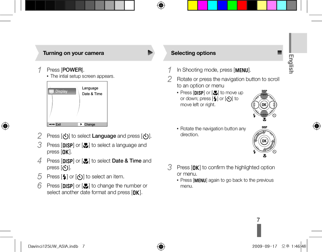 Samsung EC-WB100BBP/IT, EC-WB1000BPBFR, EC-WB100BBP/FR, EC-WB1000BPBE1, EC-WB1000BPSFR, EC-WB100SBP/FR Turning on your camera 