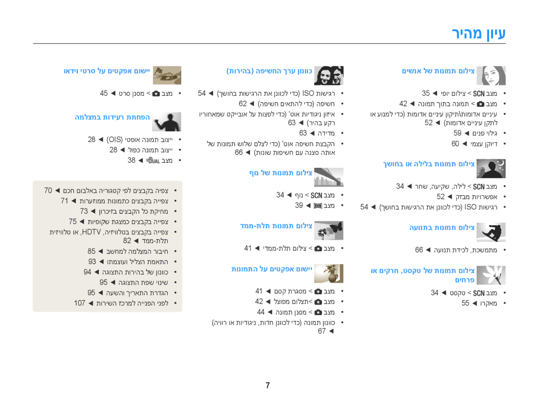 Samsung EC-WB100ZBABIL manual ריהמ ןויע, המלצמב תודיער תתחפה 