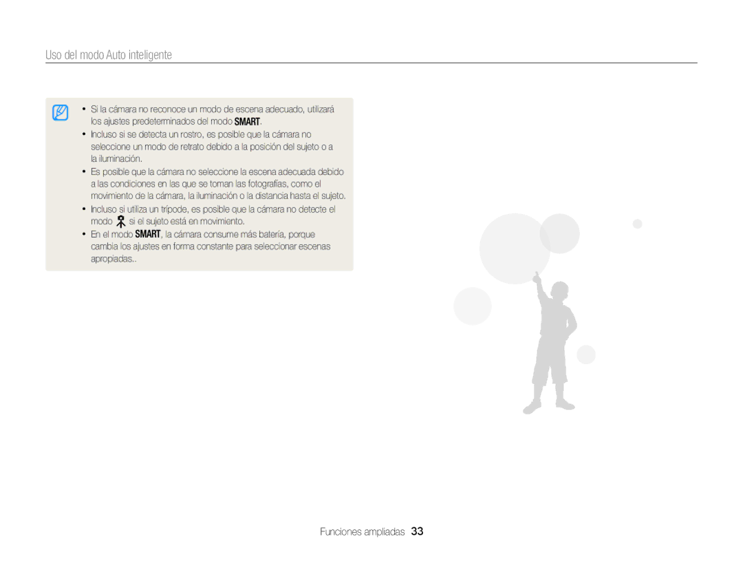 Samsung EC-WB100ZBABE1, EC-WB100ZBARE1, EC-WB100ZBABIL manual Uso del modo Auto inteligente 