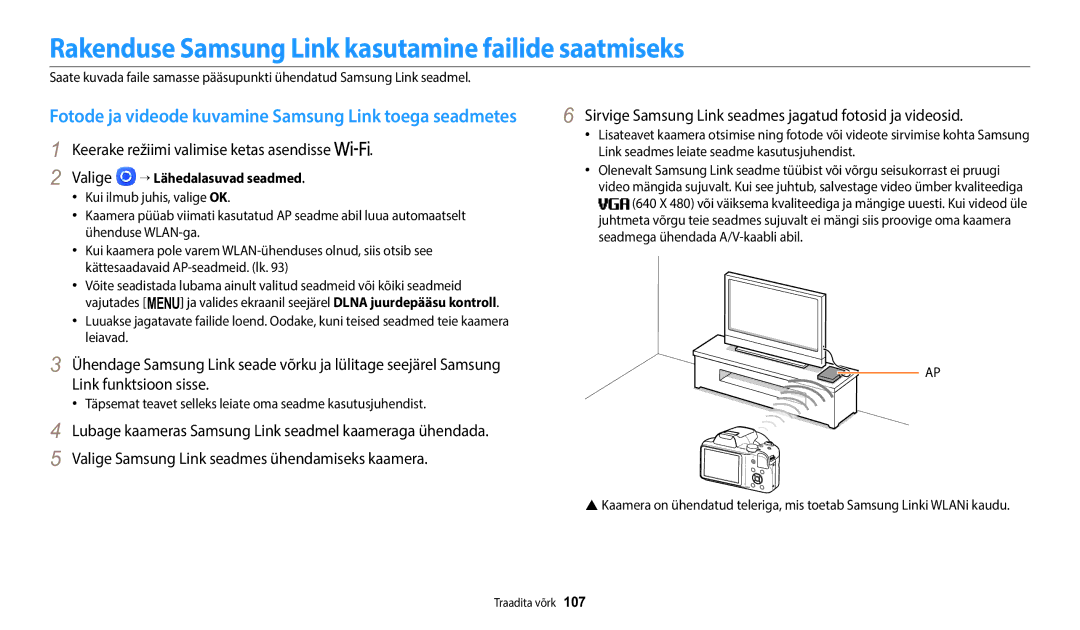 Samsung EC-WB1100BPBE2 manual Rakenduse Samsung Link kasutamine failide saatmiseks, Valige → Lähedalasuvad seadmed 