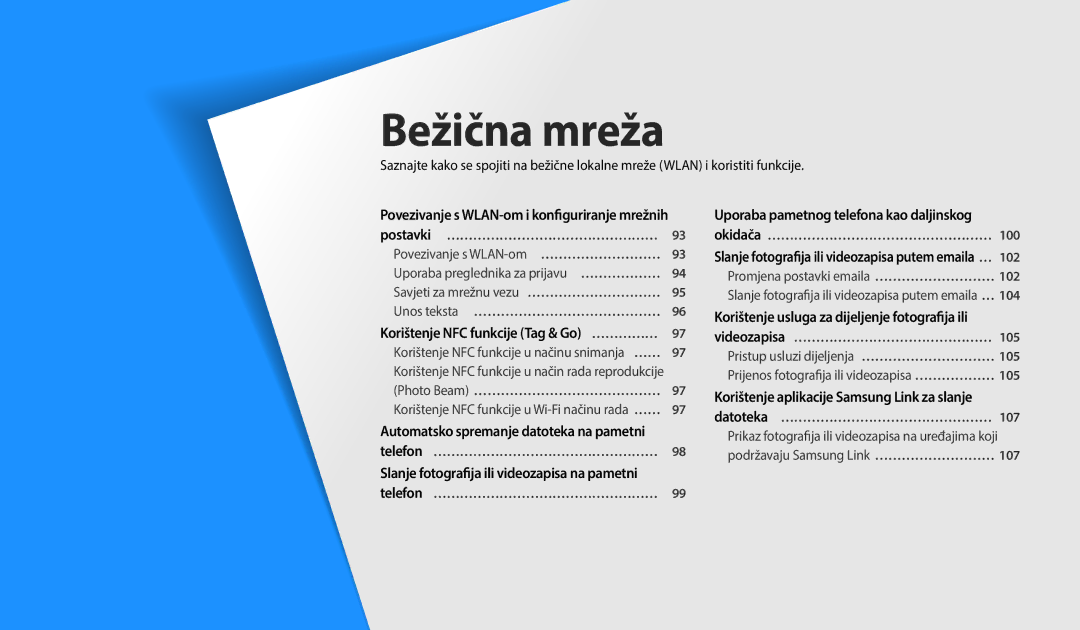 Samsung EC-WB1100BPBE3 Povezivanje s WLAN-om i konfiguriranje mrežnih, Slanje fotografija ili videozapisa putem emaila…… 