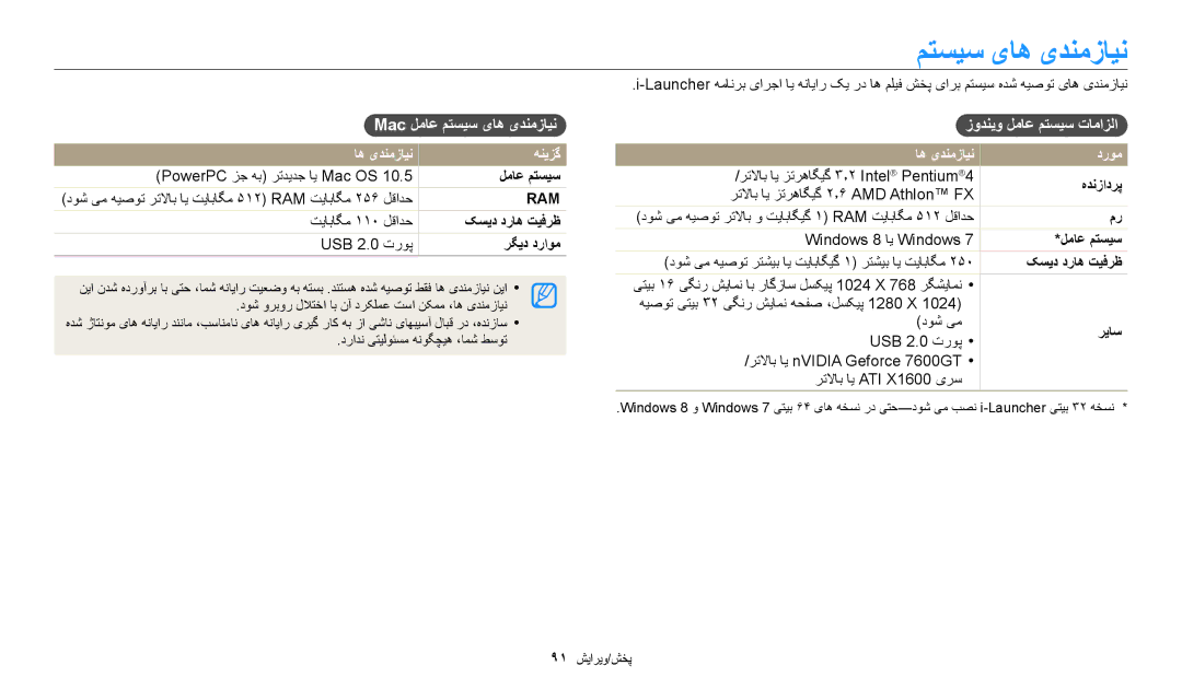 Samsung EC-WB1100DPBME manual متسیس یاه یدنمزاین, Mac لماع متسيس یاه یدنمزاين, زودنیو لماع متسیس تامازلا, اه یدنمزاين دروم 