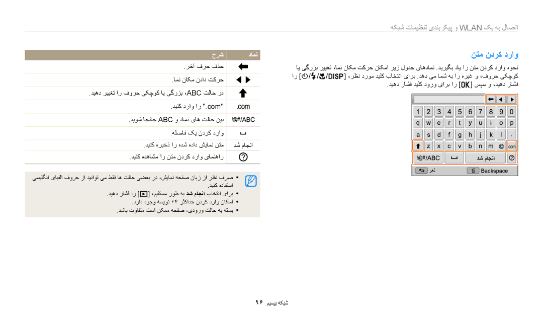 Samsung EC-WB1100BPBDZ, EC-WB1100BPRDZ, EC-WB1100DPBIR, EC-WB1100BDBJO, EC-WB1100DPRZA, EC-WB1100DPBZA manual نتم ندرک دراو, حرش 